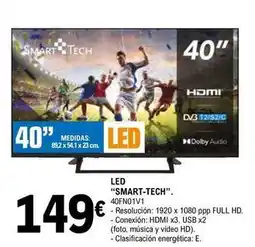 E.Leclerc Smart-tech - led 40fn01v1 oferta
