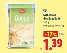 Lidl Milbona - gouda rallado oferta