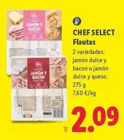 Lidl Chef select - jamon dulce y bacon o jamon dulce y queso oferta