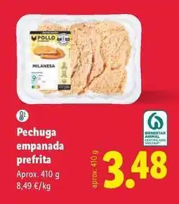 Lidl Pechuga empanada prefrita oferta