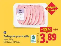 Lidl Pechuga de pavo al ajillo oferta