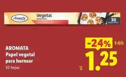 Lidl Papel vegetal para hornear oferta