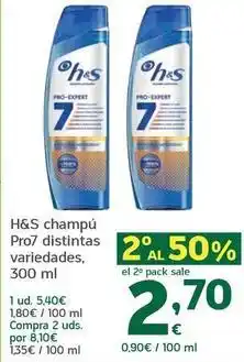 HiperDino H&s - champu pro7 oferta
