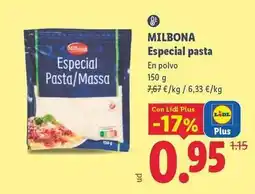 Lidl Milbona - especial pasta oferta