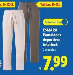 Lidl Esmara - pantalones deportivos interlock oferta