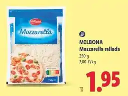 Lidl Milbona - mozzarella rallada oferta