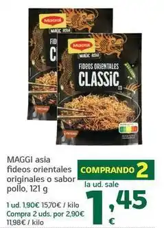 HiperDino Maggi - asia fideos orientales originales o sabor pollo oferta