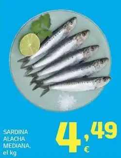 HiperDino Sardina alacha mediana oferta