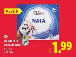 Lidl Gelatelli - cono de nata oferta