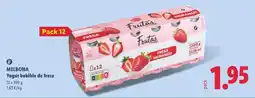 Lidl Milbona - yogurt bebible de fresa oferta