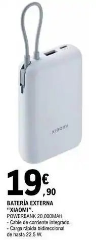 E.Leclerc Xiaomi - batería externa oferta