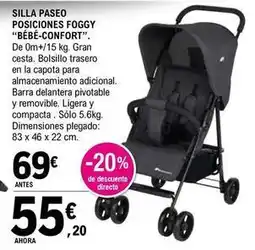 E.Leclerc Bébé-confort - silla paseo posiciones foggy oferta