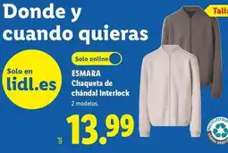 Lidl Esmara - chaqueta de chandal interlock oferta