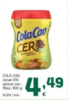 HiperDino Cola cao - cacao 0% azucar con fibra oferta