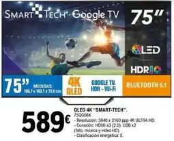 E.Leclerc Smart-tech - qled 4k 75qg06k oferta