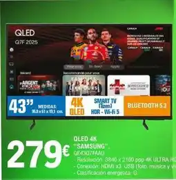 E.Leclerc Samsung - qled 4k qe43q7faau oferta