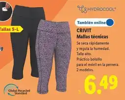 Lidl Crivit - mallas técnicas oferta