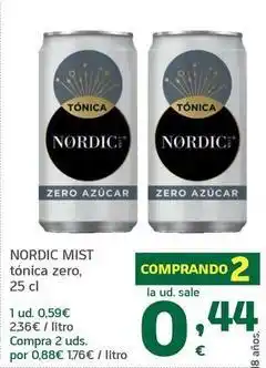 HiperDino Nordic mist - tonica zero oferta