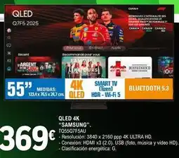 E.Leclerc Samsung - qled 4k tq55q7f5au oferta