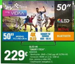E.Leclerc Smart-tech - qled 4k 50qv02k oferta