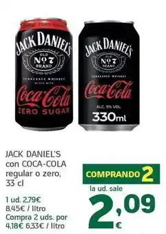 HiperDino Jack daniel's - con coca-cola oferta