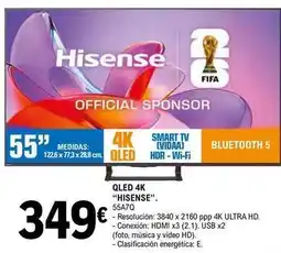 E.Leclerc Hisense - qled 4k 55a7q oferta