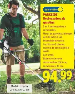 Lidl Parkside - desbrozadora de gasolina oferta