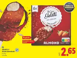 Lidl Gelatelli - helado almendrado oferta