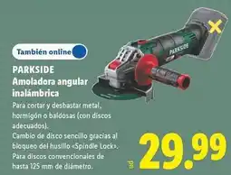 Lidl Parkside - amoladora angular inalámbrica oferta
