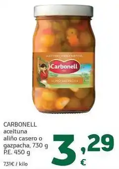 HiperDino Carbonell - aceituna alino casero o gazpacha oferta