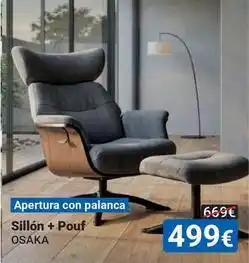 Centro Hogar Sanchez Osaka - sillón + pouf oferta