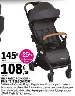 E.Leclerc Bébé-confort - silla paseo posiciones sun lite oferta