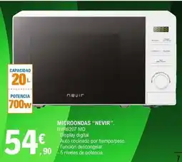 E.Leclerc Nevir - microondas nvr6207 md oferta