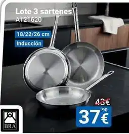 Centro Hogar Sanchez Bra - lote 3 sartenes a121620 oferta