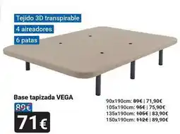 Centro Hogar Sanchez Vega - base tapizada oferta