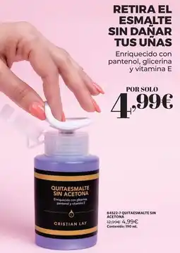 Cristian Lay Solo - quitaesmalte sin acetona oferta