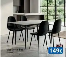 Centro Hogar Sanchez Mesa + 4 sillas oferta