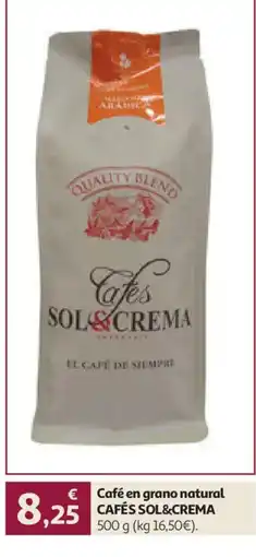 Alcampo Cafés Sol&Crema café en grano natural oferta