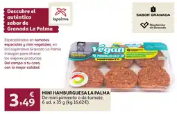 Alcampo La palma mini hamburguesa oferta