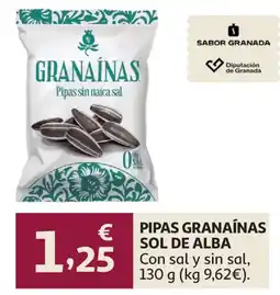 Alcampo Pipas granáinas sol de alba oferta