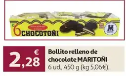 Alcampo Maritoñi bollito relleno de chocolate oferta