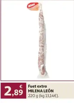 Alcampo MILENA LEÓN Fuet extra oferta