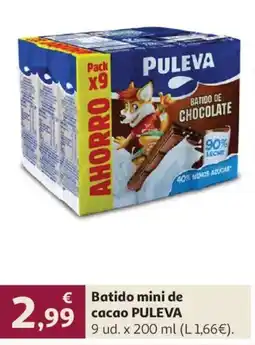 Alcampo Batido mini de cacao PULEVA oferta