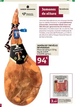 Alcampo Nevadensis jamón igp trevélez oferta