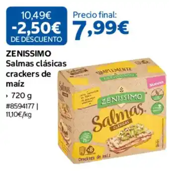 Zenissimo salmas clásicas crackers de maíz