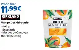Costco Kirkland Signature mango deshidratado oferta