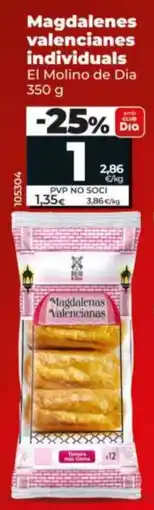 Dia Supermercados El Molino de Dia magdalenas valencianas individuales oferta