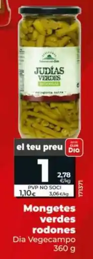 Dia Supermercados Dia Vegecampo mongetes verdes rodones oferta
