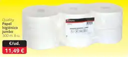 GM Cash & Carry Duality papel higiénico jumbo oferta
