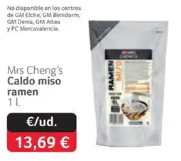 GM Cash & Carry Mrs Cheng's Caldo miso ramen oferta